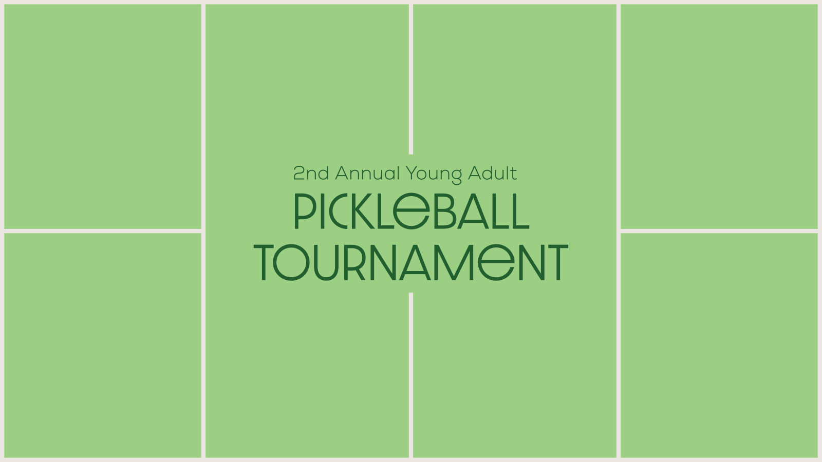 2nd Annual Young Adult Pickleball Tournament